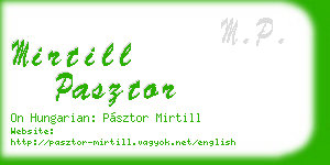 mirtill pasztor business card